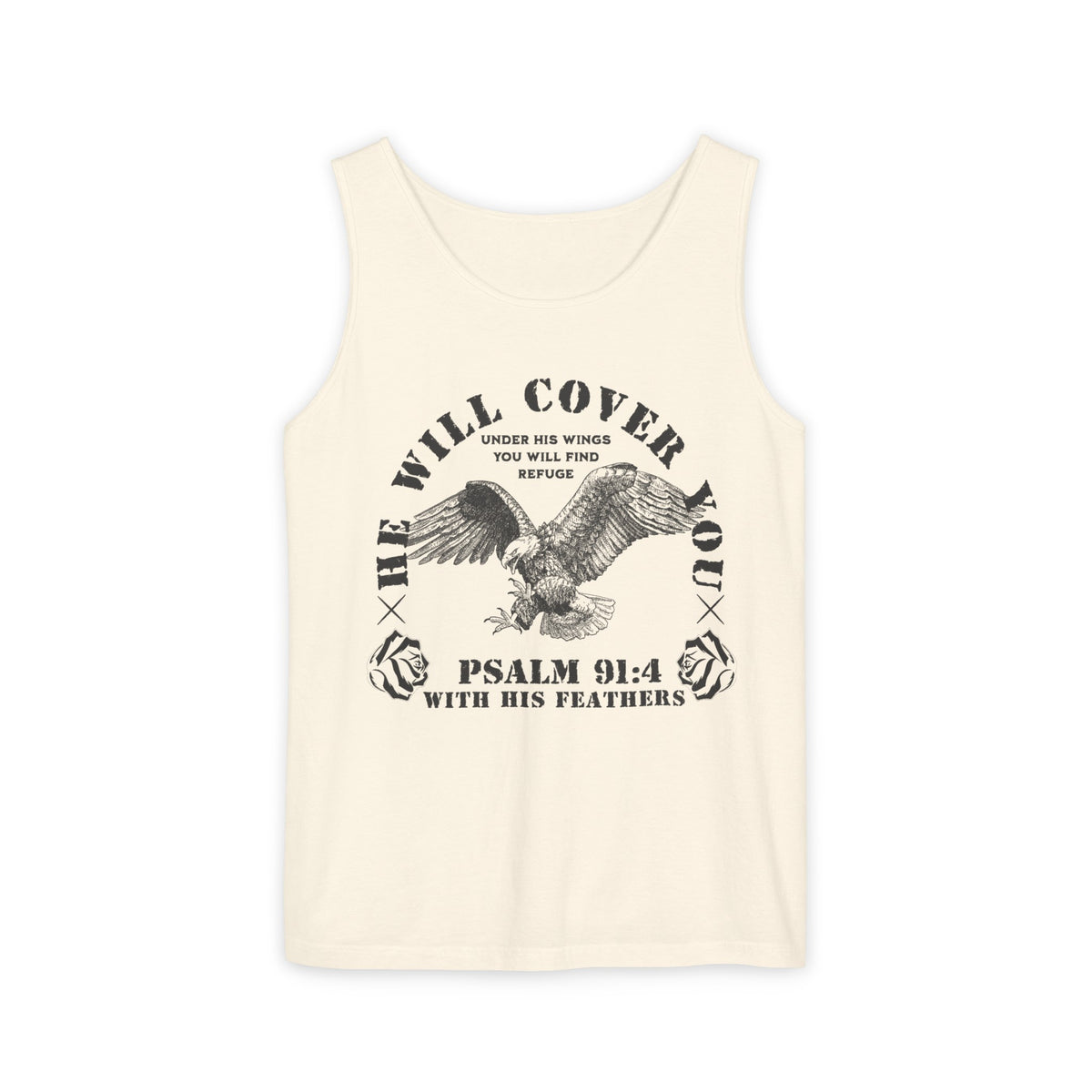 He Will Cover You Comfort Colors Tank