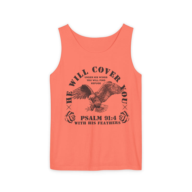 He Will Cover You Comfort Colors Tank