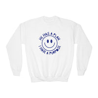 Retro He Has a Plan Youth Sweatshirt