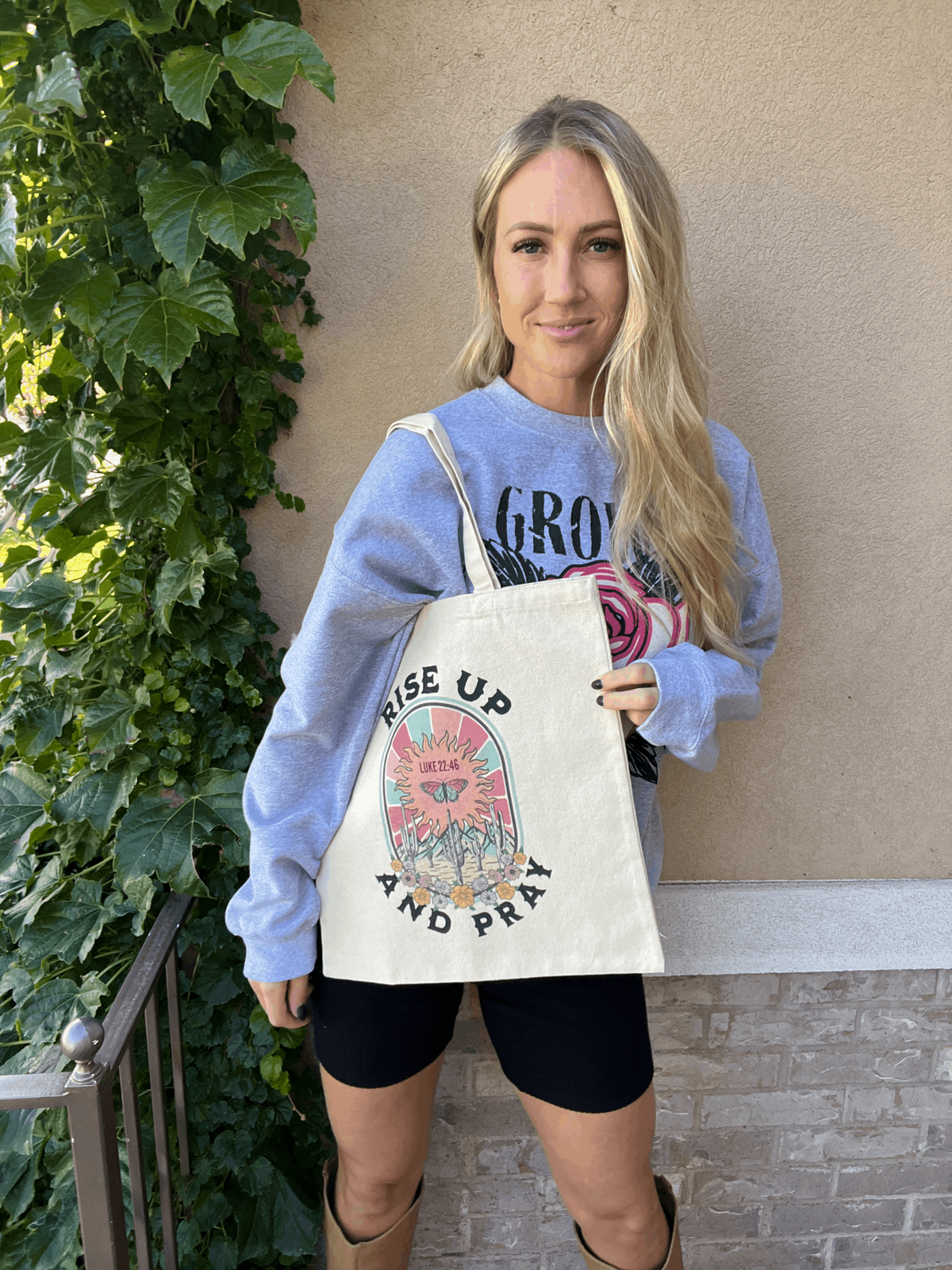 Rise Up And Pray Tote Bag