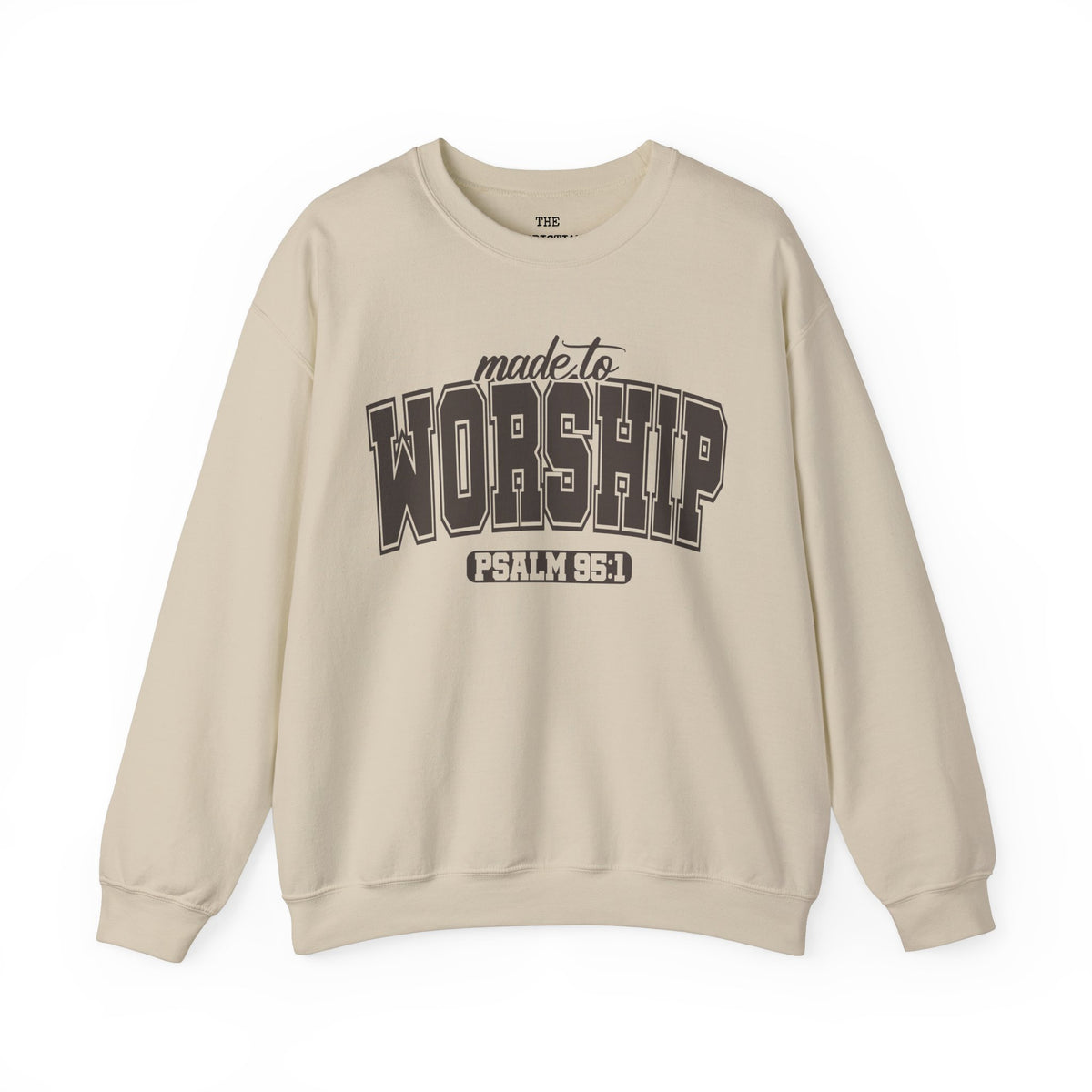 Brown Print Worship Sweatshirt