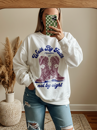 Cowgirl Boots Walk By Faith Sweatshirt