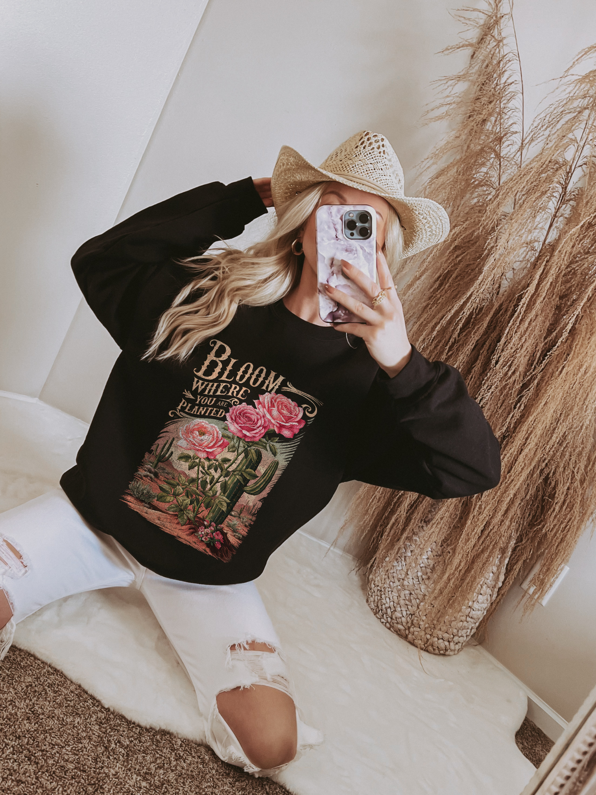 Bloom Light Print Sweatshirt