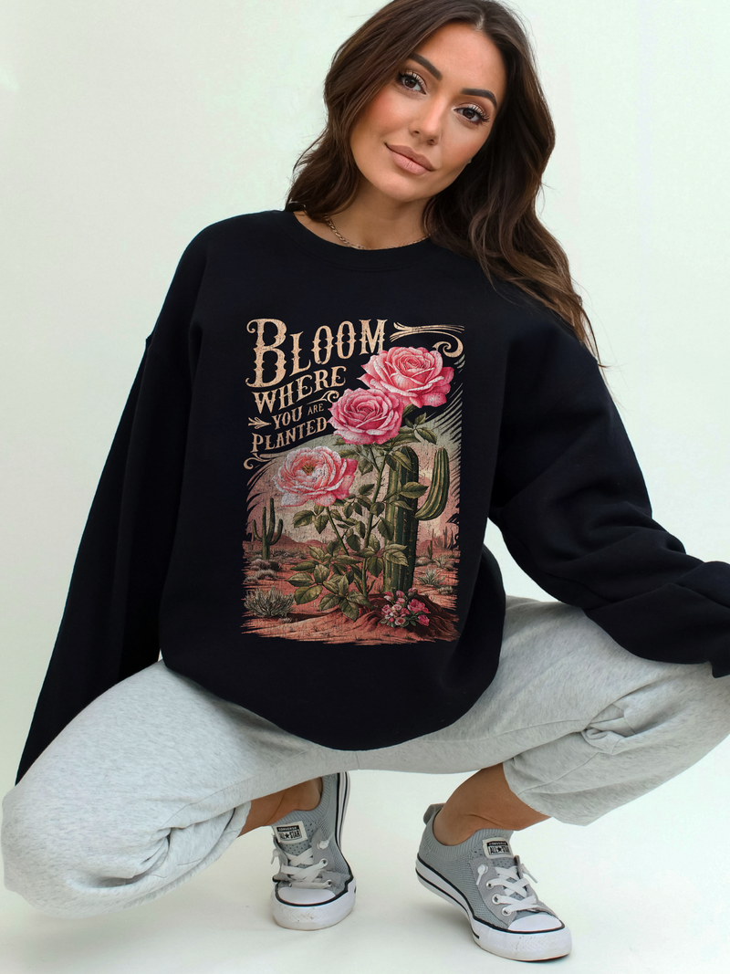 Bloom Light Print Sweatshirt