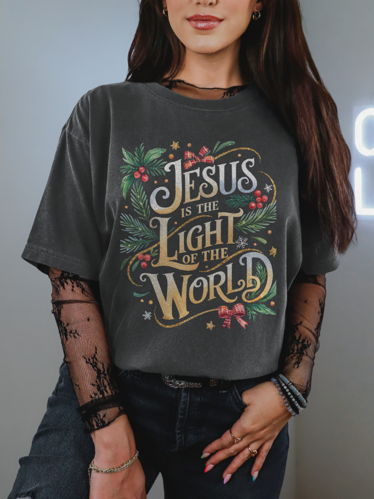 Jesus Is The Light Christmas Shirt