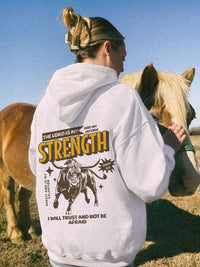 Strength Bull Yellow Print Hoodie